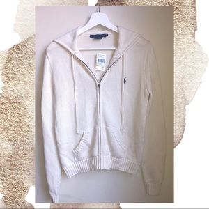 Chic Cream Knit Ralph Lauren Hoodie